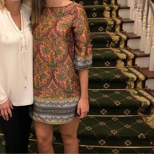 Loft paisley tunic silk dress